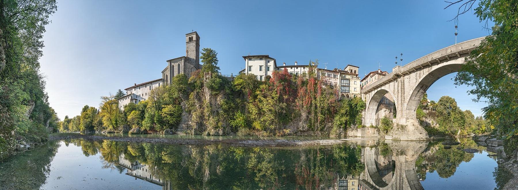 The Natisone river and the Devil's Bridge in Cividale del Friuli
